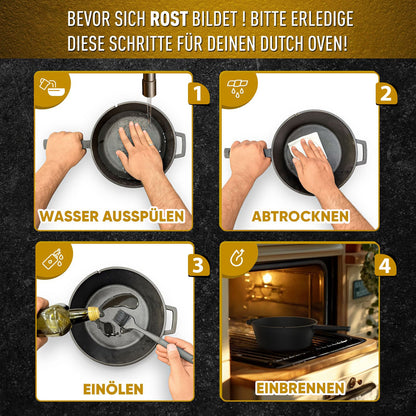 2in1 Gusseisen Brotbackform - inkl. Kochbuch & Zubehör2in1 PfanneGusskönig