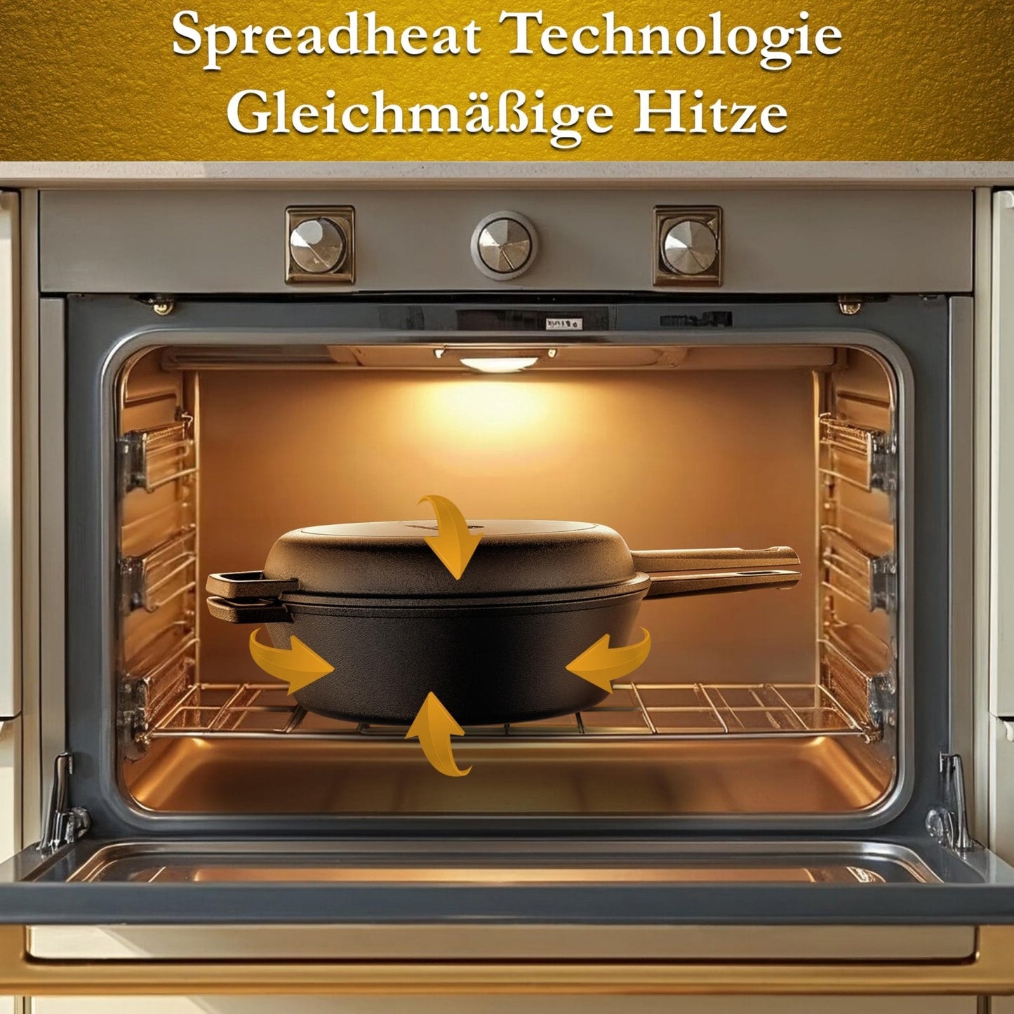 2in1 Gusseisen Brotbackform - inkl. Kochbuch & Zubehör2in1 PfanneGusskönig