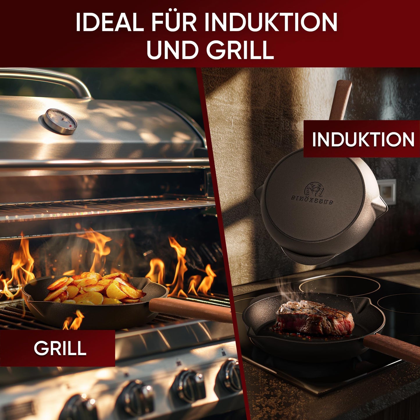 Bratpfanne & GusseisenpfanneBratpfanne+PflegepasteGusskönig