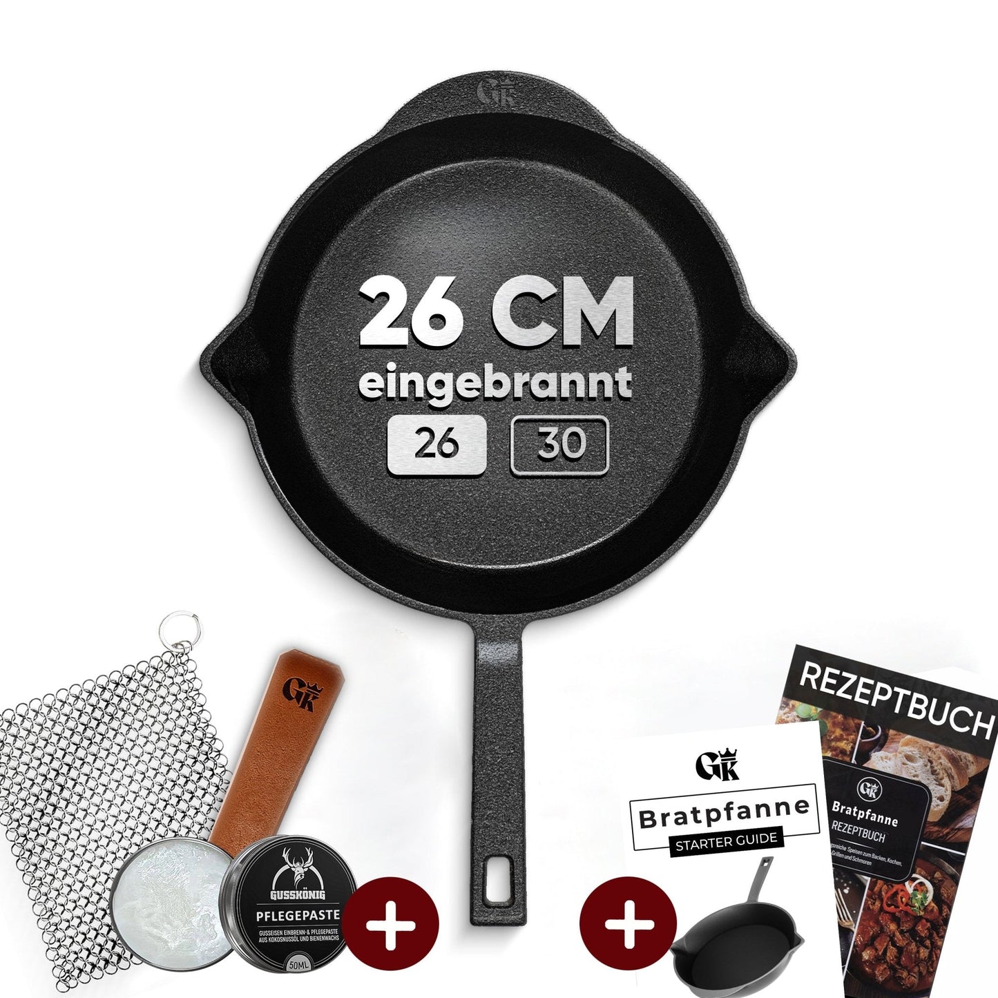 Bratpfanne & GusseisenpfanneBratpfanne+PflegepasteGusskönig