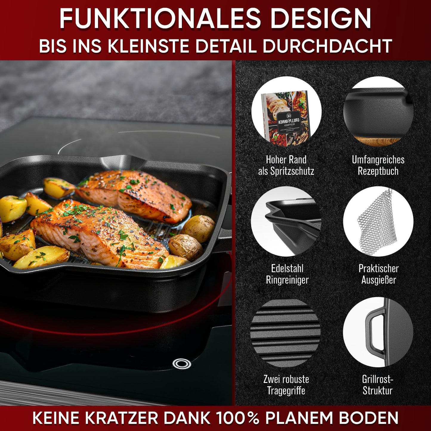 Bratpfanne & GusseisenpfanneGrillpfanneGusskönig