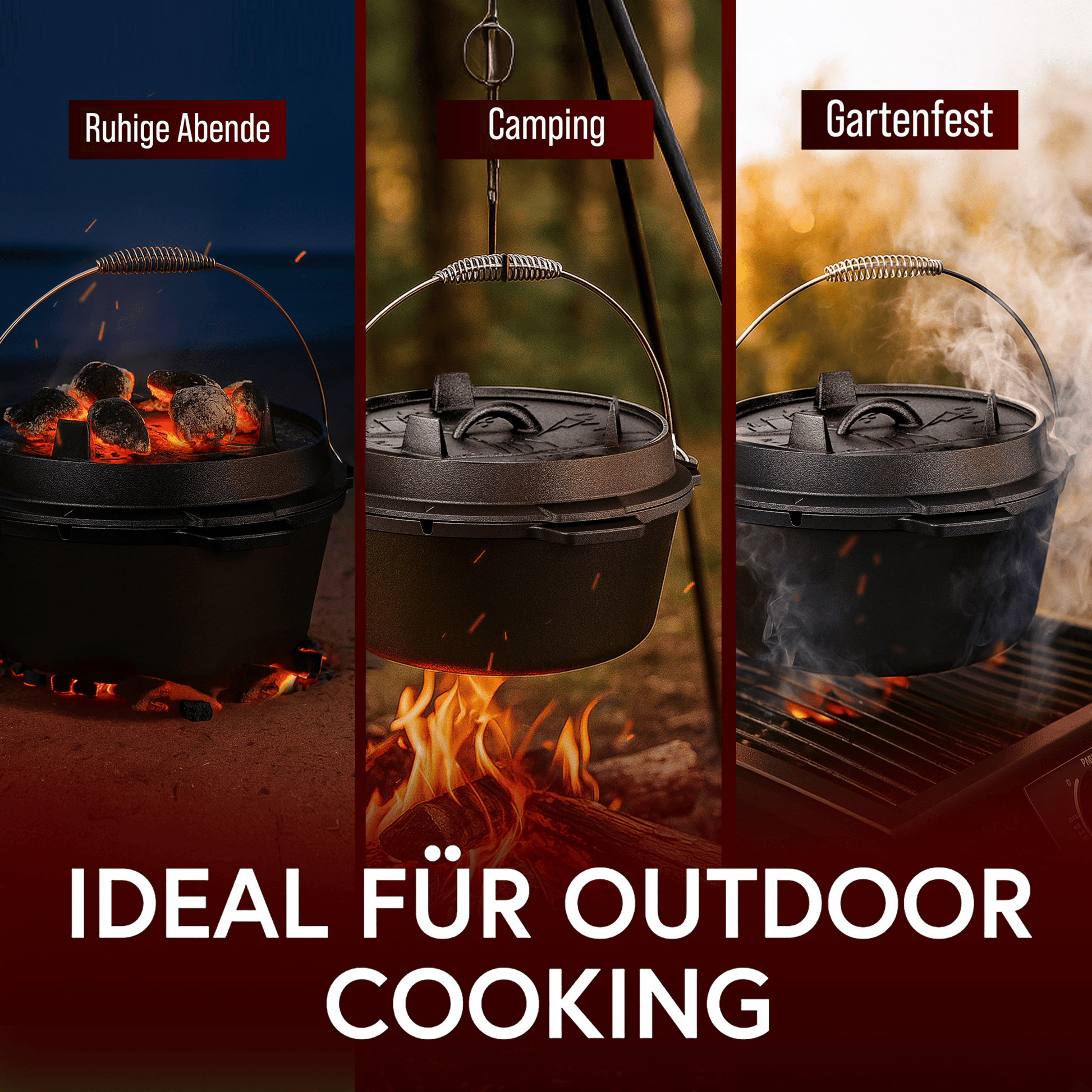 Dutch Oven KlassischOhne Füßen+PflegepasteGusskönig