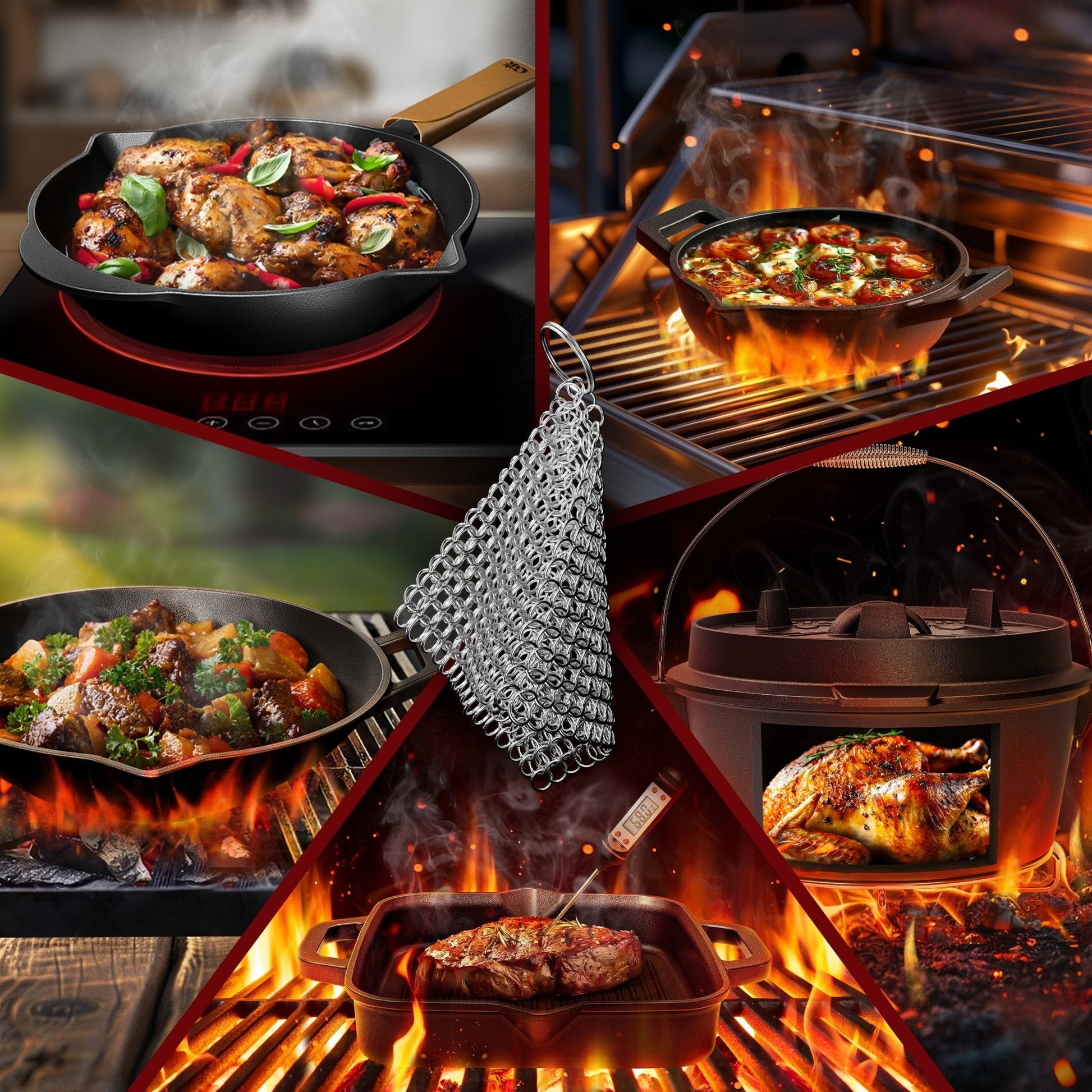 Edelstahl - Ringreiniger – schonend & effektiv für Gusseisen18 cmGusskönig