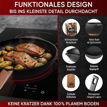 Gusseisen Topf - Set – Ideal zum Braten, Grillen & Schmoren8er SetGusskönig